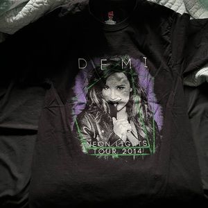Demi lovato neon lights tour black shirt unisex medium new